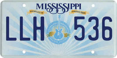 MS license plate LLH536