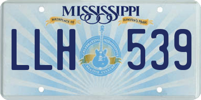 MS license plate LLH539