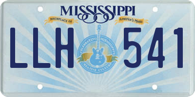 MS license plate LLH541
