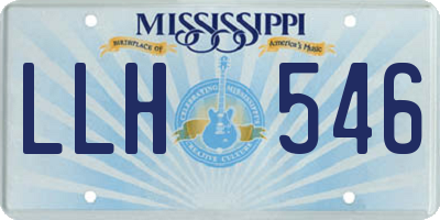 MS license plate LLH546