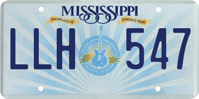 MS license plate LLH547