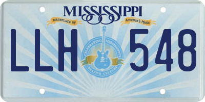 MS license plate LLH548