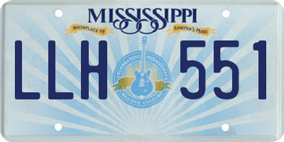 MS license plate LLH551
