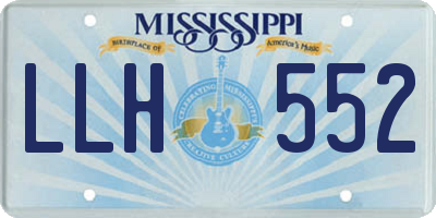 MS license plate LLH552