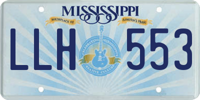 MS license plate LLH553
