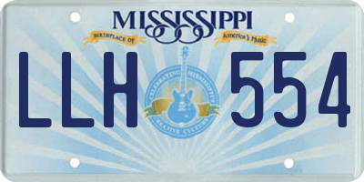 MS license plate LLH554