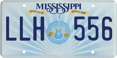 MS license plate LLH556