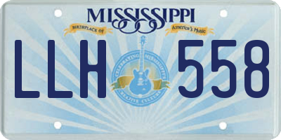MS license plate LLH558