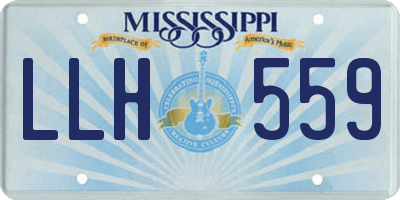 MS license plate LLH559