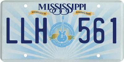 MS license plate LLH561