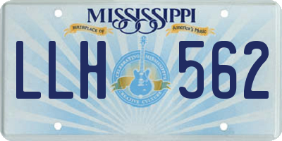 MS license plate LLH562