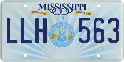 MS license plate LLH563