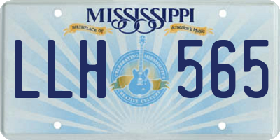 MS license plate LLH565