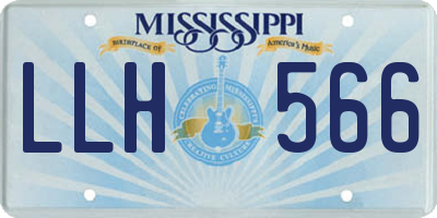 MS license plate LLH566