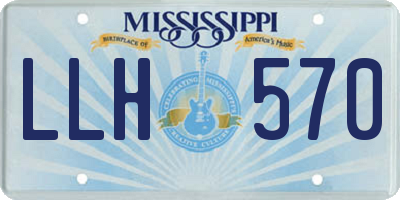 MS license plate LLH570