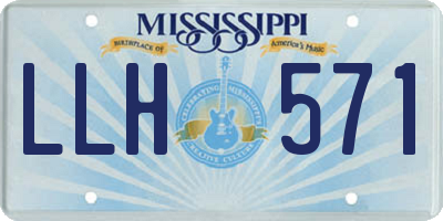 MS license plate LLH571
