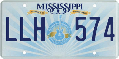 MS license plate LLH574