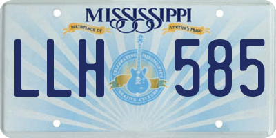 MS license plate LLH585