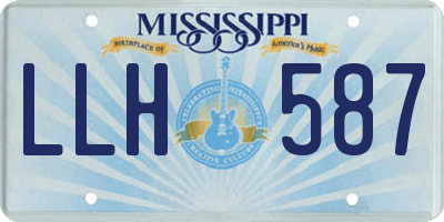 MS license plate LLH587