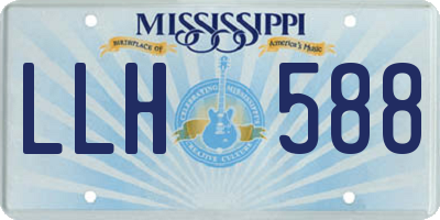 MS license plate LLH588