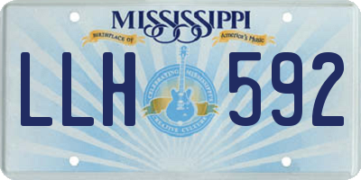 MS license plate LLH592