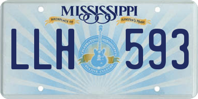 MS license plate LLH593