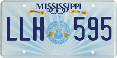 MS license plate LLH595