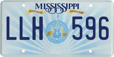 MS license plate LLH596