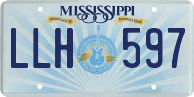 MS license plate LLH597