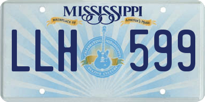 MS license plate LLH599