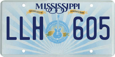MS license plate LLH605