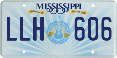 MS license plate LLH606