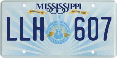 MS license plate LLH607