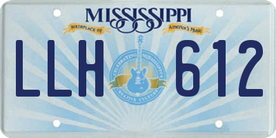 MS license plate LLH612