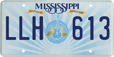 MS license plate LLH613