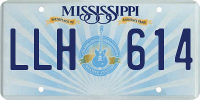 MS license plate LLH614