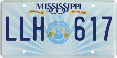 MS license plate LLH617