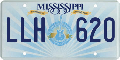 MS license plate LLH620