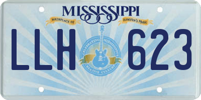 MS license plate LLH623