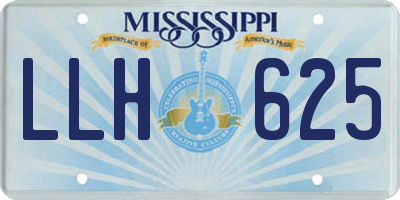 MS license plate LLH625