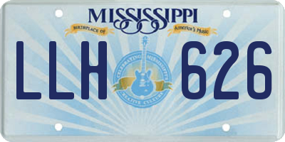 MS license plate LLH626