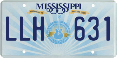 MS license plate LLH631
