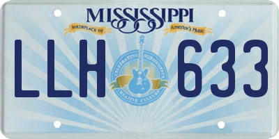 MS license plate LLH633