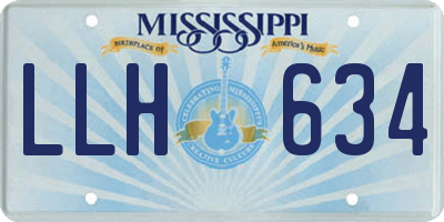 MS license plate LLH634