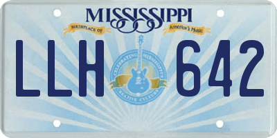 MS license plate LLH642