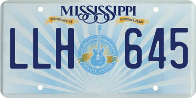 MS license plate LLH645