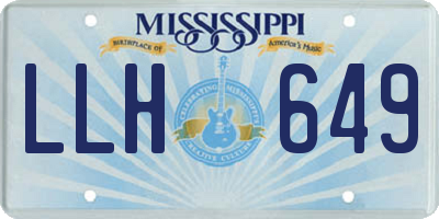 MS license plate LLH649
