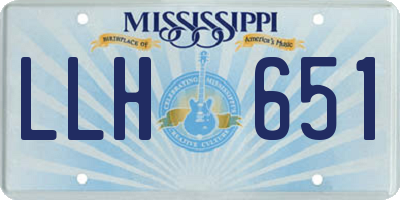 MS license plate LLH651