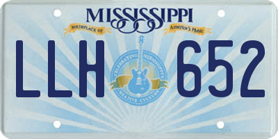 MS license plate LLH652