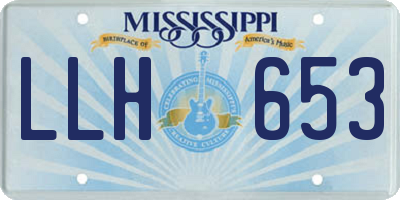 MS license plate LLH653